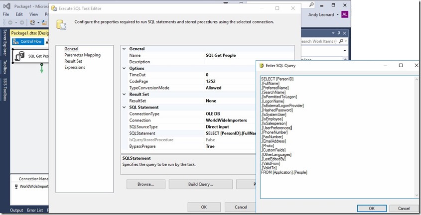 The Basics Of Biml – The Execute SQL Task – AndyLeonard.blog()