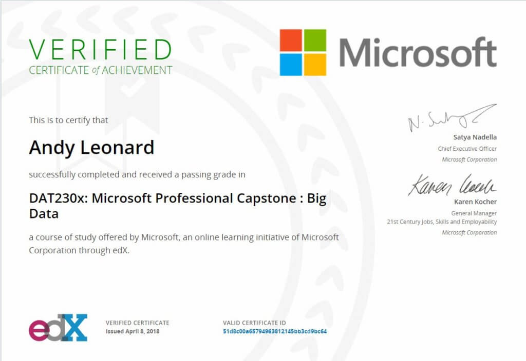 Completed: Microsoft Big Data Professional Program Capstone Project ...