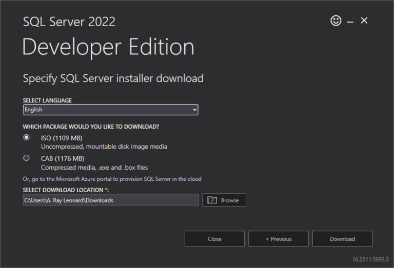 Download sql server 2022 developer edition andyleonard blog 